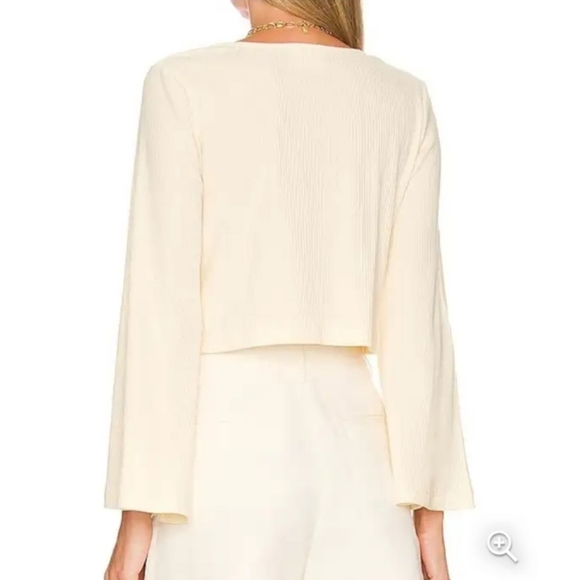 NWT REVOLVE x Callahan Knitwear Vera Bohemian Style Top in cream/ ivory - Picture 5 of 9